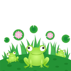 Happy jumping frog